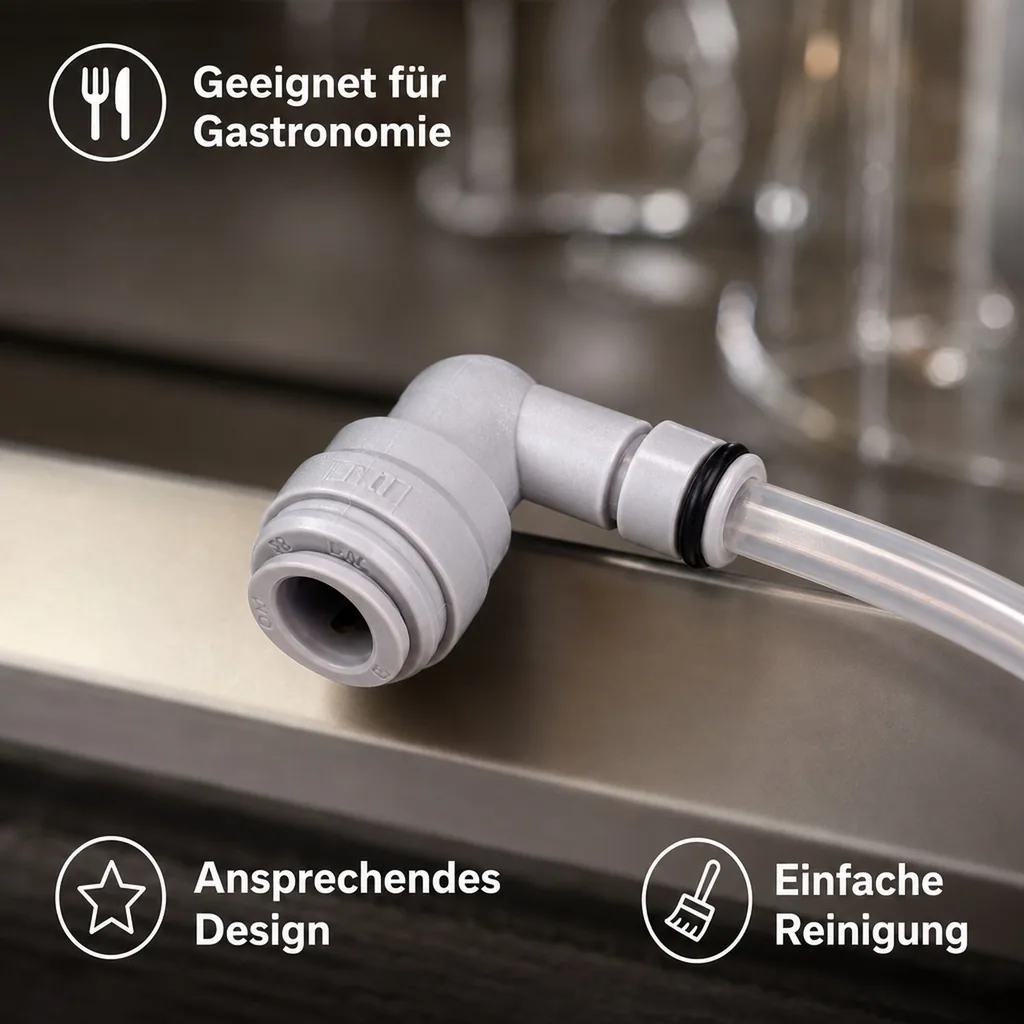 Postmix Winkeladapter 3/8POM conector x 3/8 tube 90°