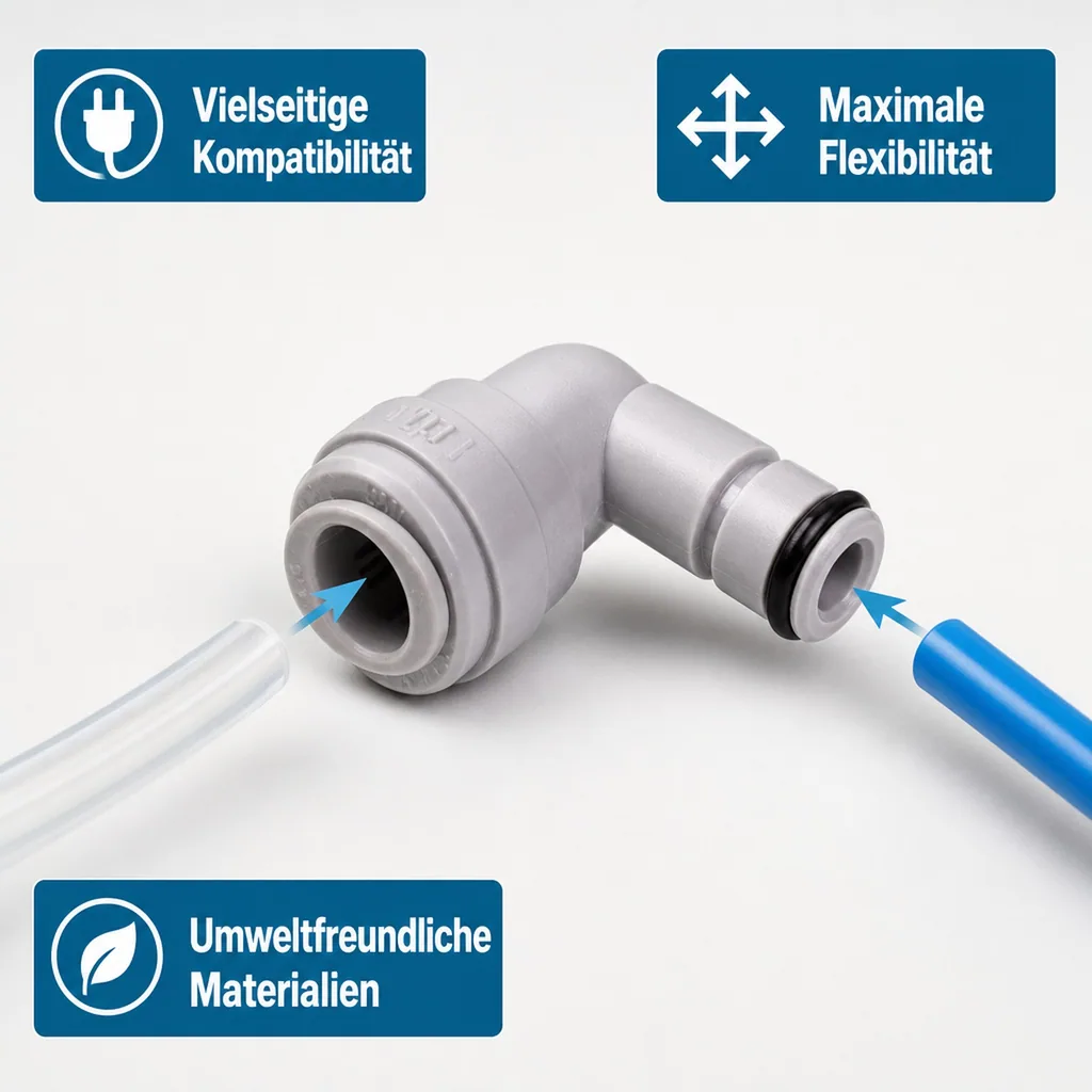 Postmix Winkeladapter 3/8POM conector x 3/8 tube 90°