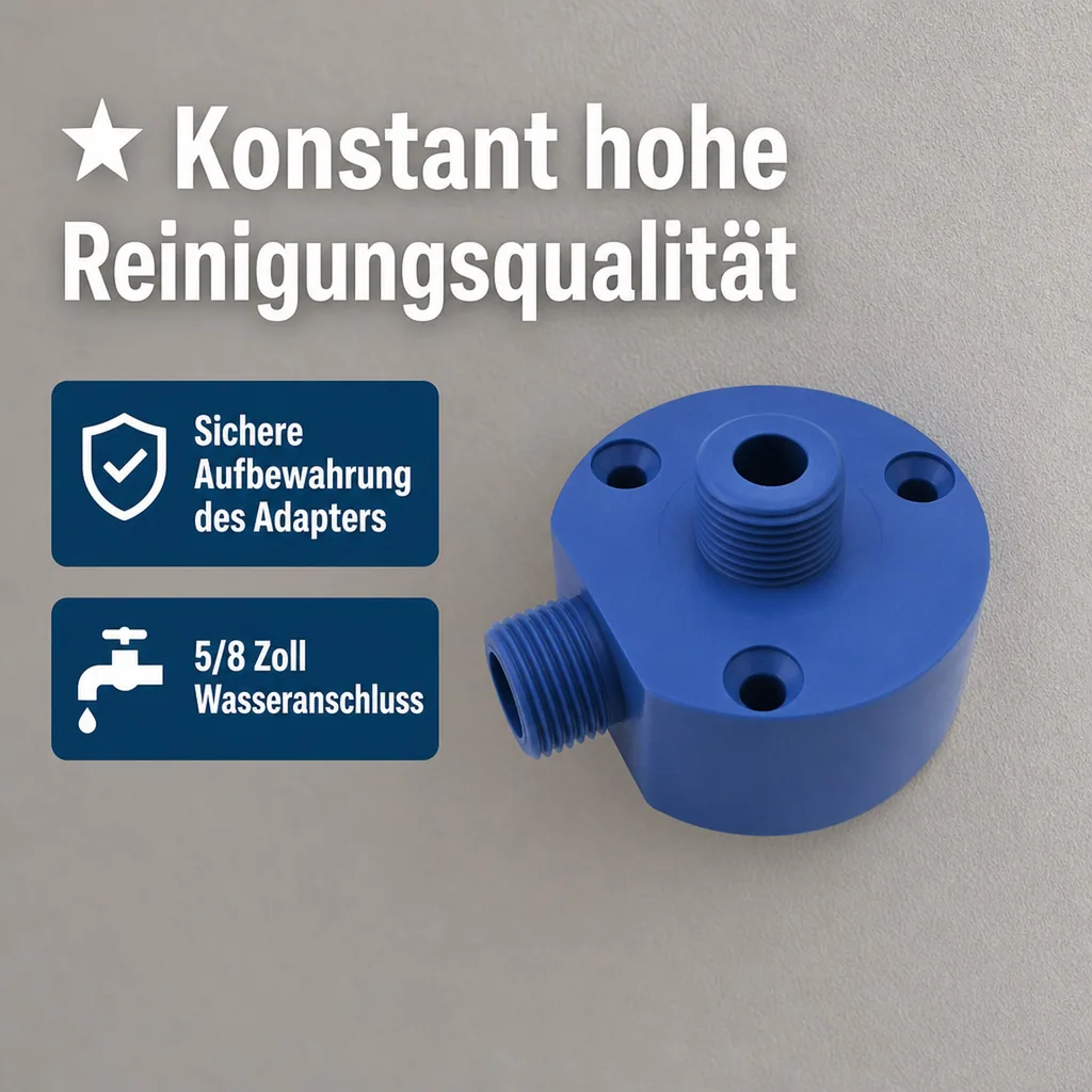 Wandhalter für Zapfkopfreinigungsadapter (1 Anschluss), mit seitlichem Wasseranschluss 5/8 Zoll