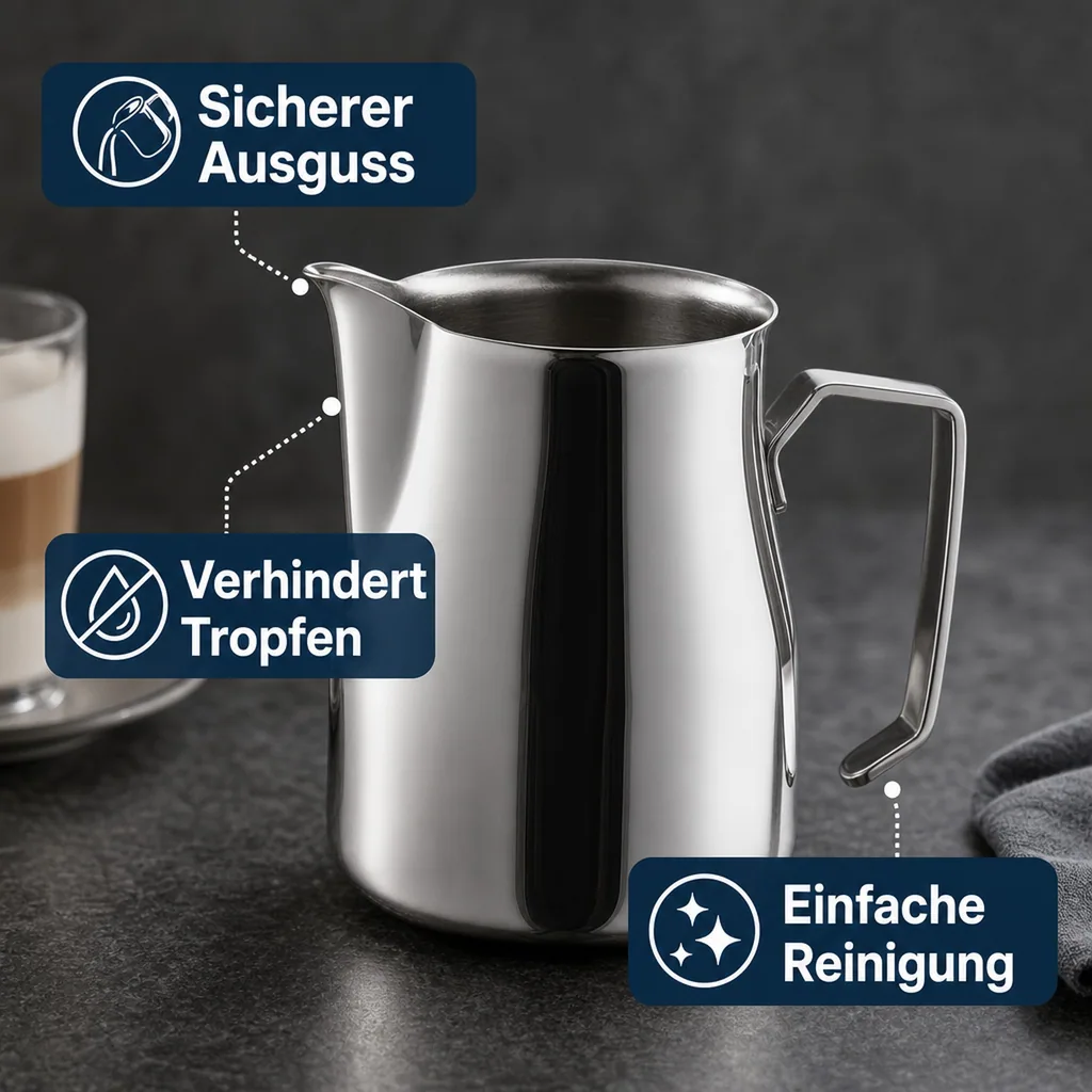 Milchkännchen, Edelstahl, 0,35 L