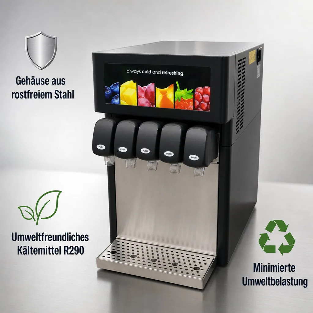 Wassersprudler, Wasserspender, Postmixanlage Omega 5, Oberthekengerät
