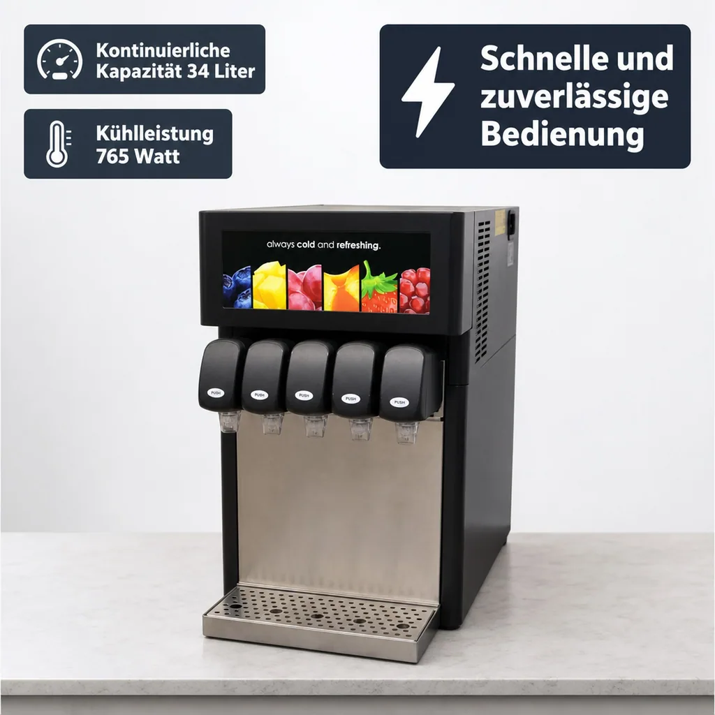 Wassersprudler, Wasserspender, Postmixanlage Omega 5, Oberthekengerät