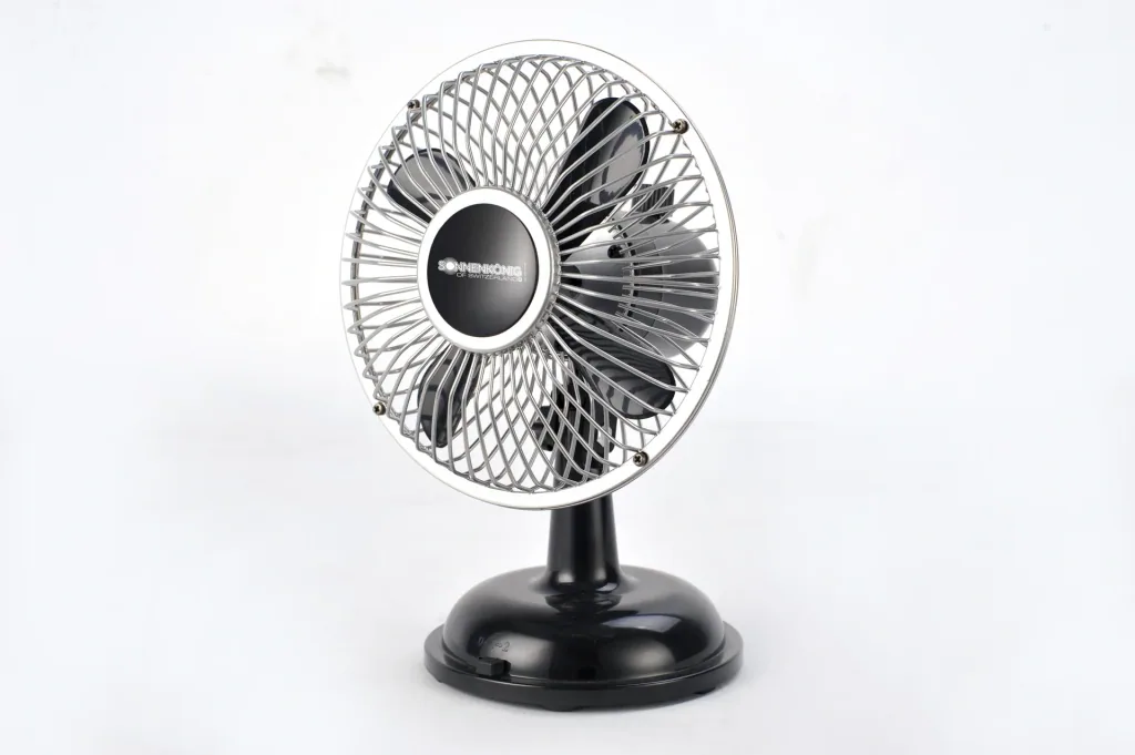 Ventilator - Retro Fan schwarz mit USB Anschluss
