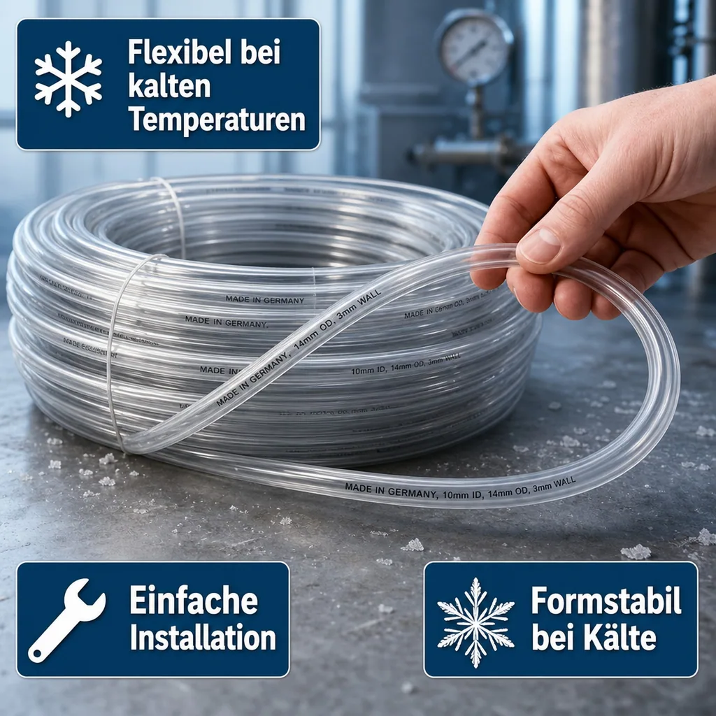 Bierschlauch, Bierleitung - Meterware, Weich, Glasklar - 10mm