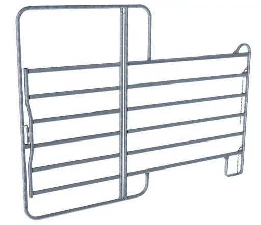 Weidepanel - Zaunelement mit Tor, 3,0 m Länge, Gesamthöhe 2,2 m