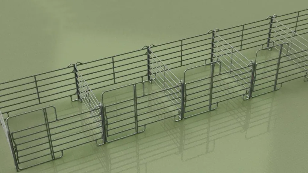 Weidepanel - Zaunelement mit Tor, 3,0 m Länge, Gesamthöhe 2,2 m