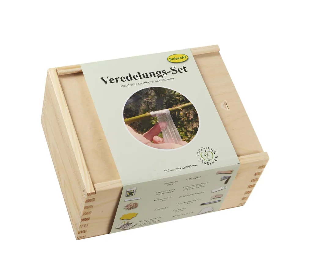 Veredelungs-Komplett-Set in einer Holz-Box