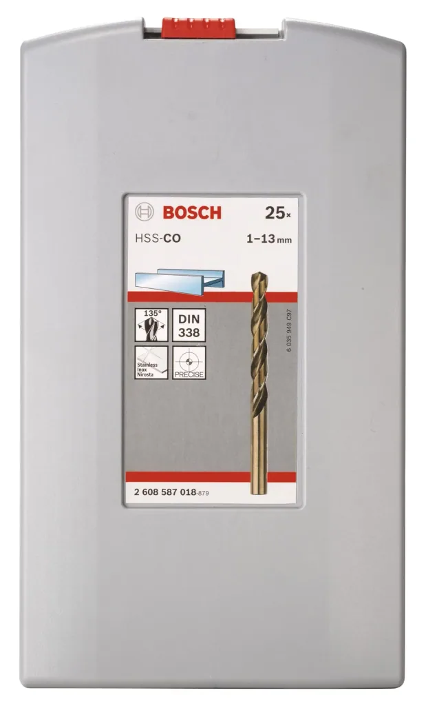 HSS-Co Spiralbohrer 135° Pro-Box 1,0 - 13,0 mm, 25-teilig