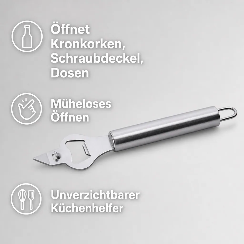Flaschenöffner, Bieröffner mit Dosenöffner