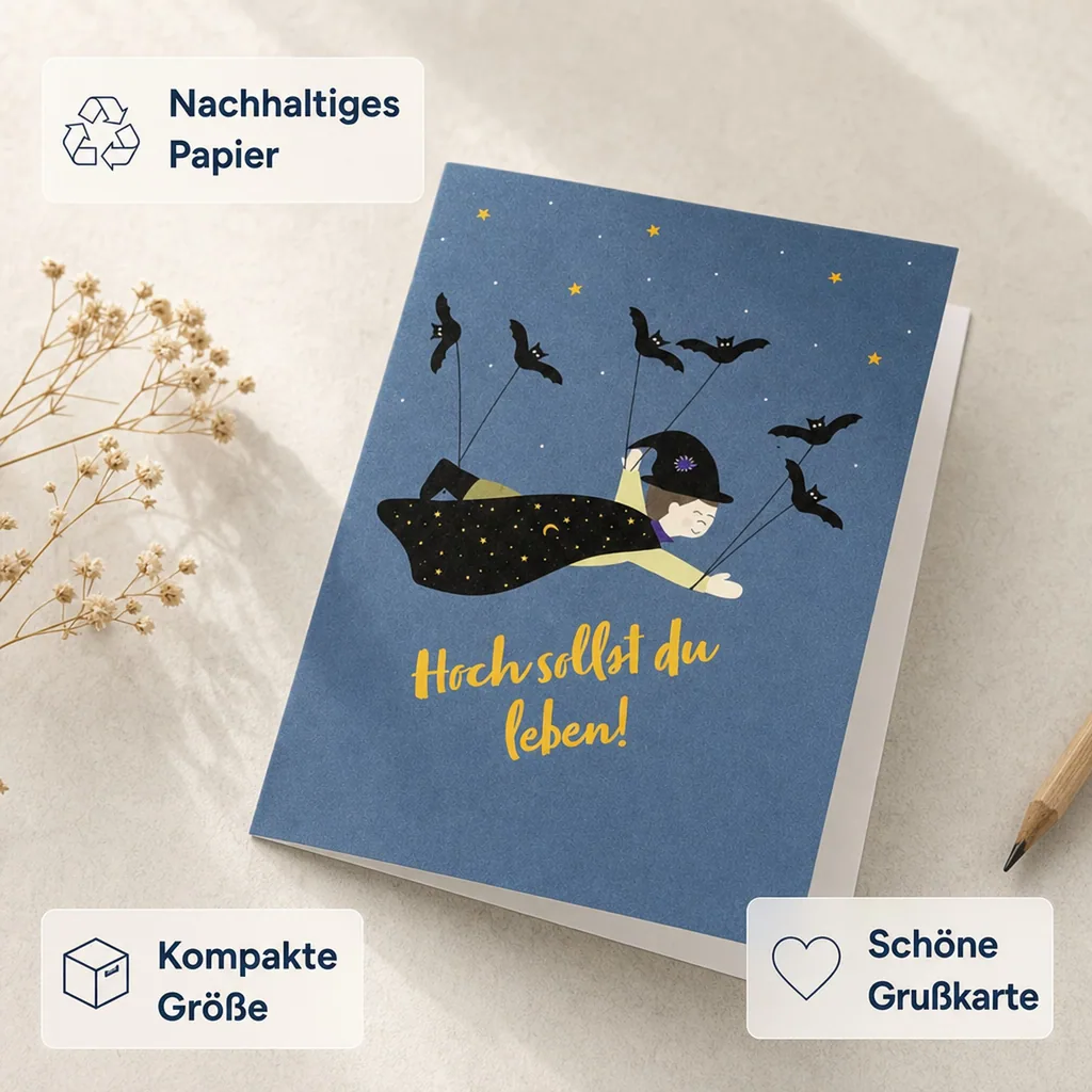 Ava & Yves Glückwunsch Klappkarte Magier