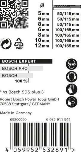Hammerbohrer Set SDS plus-7X, 7-teiliges Set EXPERT