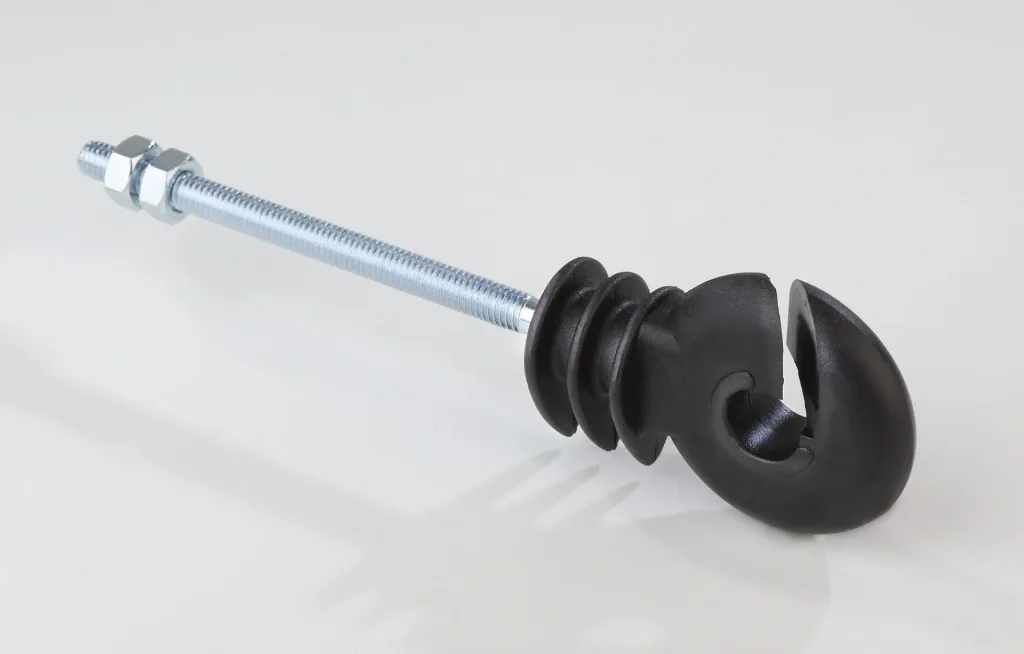 Ringisolatoren, metrisch, M6 x 80 mm für Rohrpfähle, 25 Stück