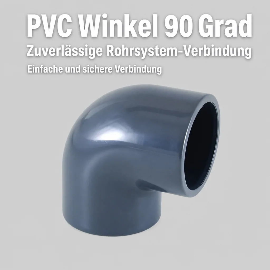 PVC Winkel 90 Grad, Muffe 40mm, PVC-U Fitting PN16