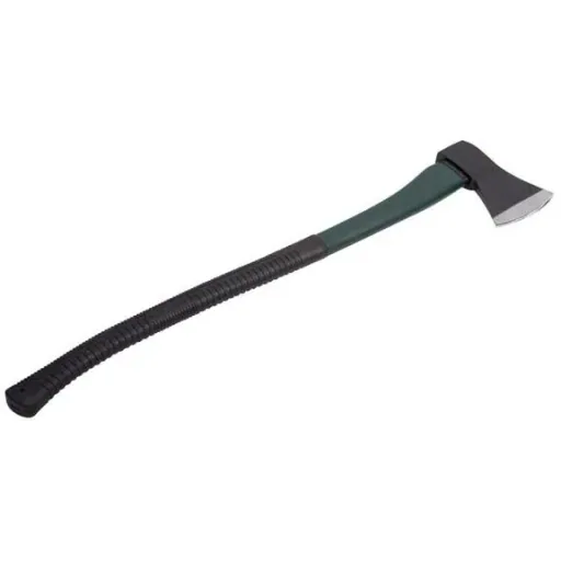 Große Axt mit Softgrip-Stiel - 90cm - 2 kg - schwarz/grün