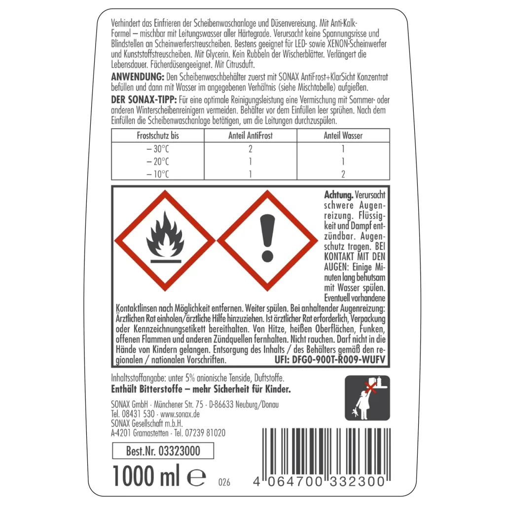 Antifrost + Klarsicht Konzentrat Citrus 1 l