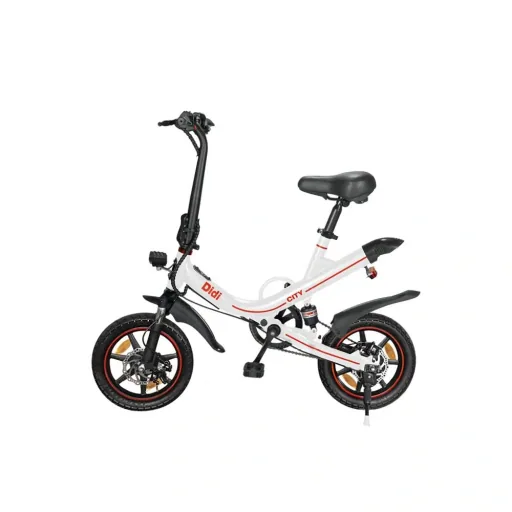 Unisex Mini E-Faltrad, 14 Zoll, weiß ,Didi City, Automatik