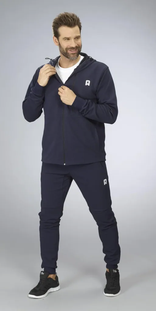 Jacke mit Kapuze, Farbe marine, Gr.M