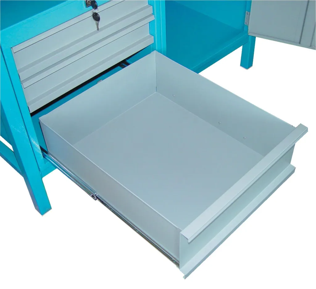 Werkbank P 1200 SLT mit Schubfächern und Tür abschließbar