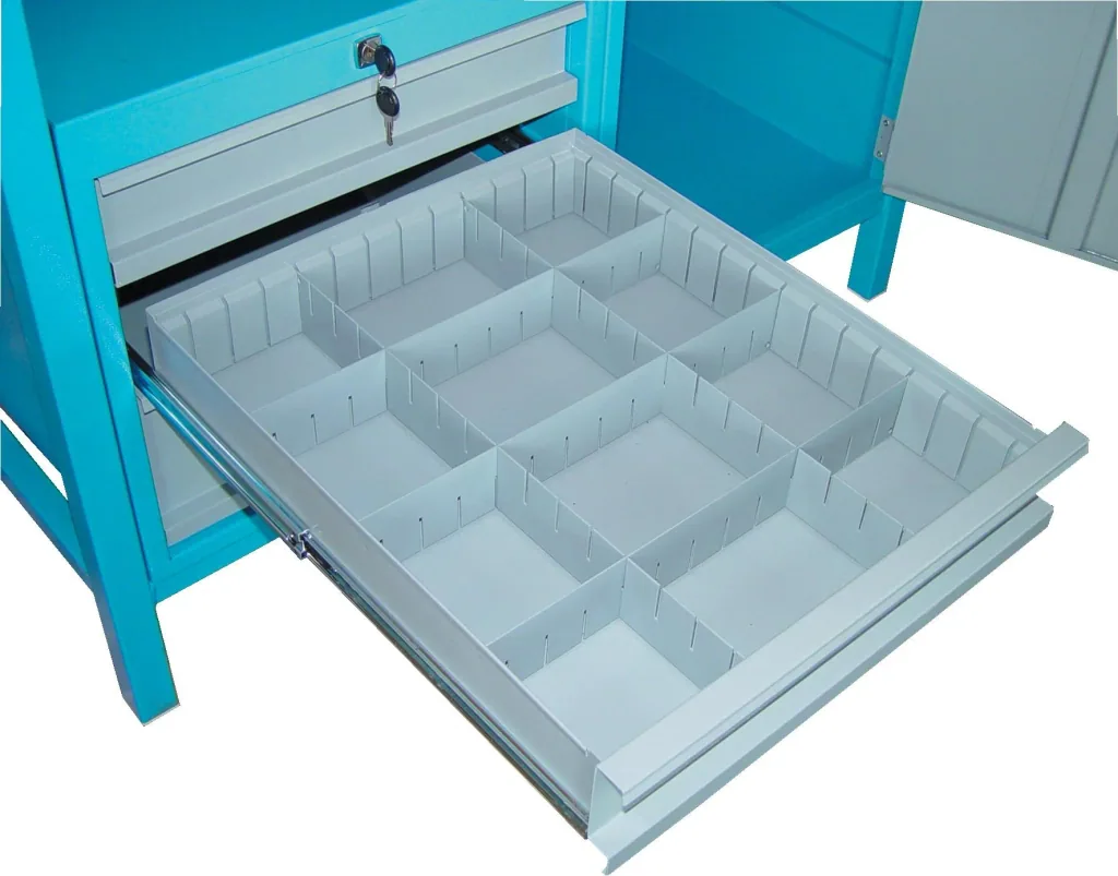 Werkbank P 1200 SLT mit Schubfächern und Tür abschließbar