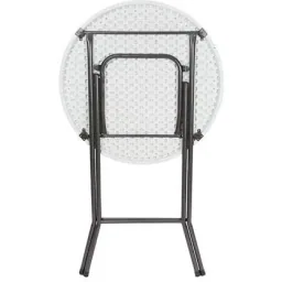 Runder Klapptisch - 80 x 110 cm (ø x H) - Weiß