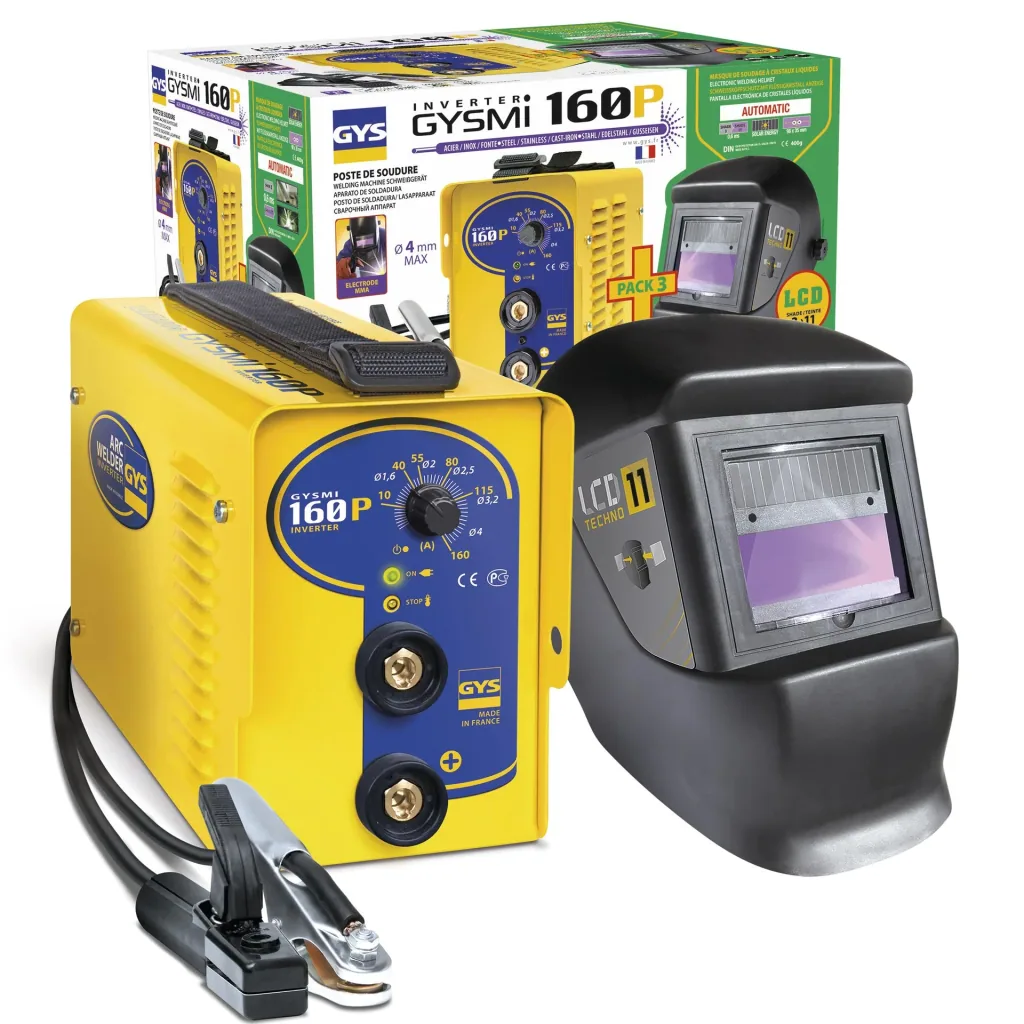 Schweißinverter GYSMI 160P und Schweißhelm Techno 11