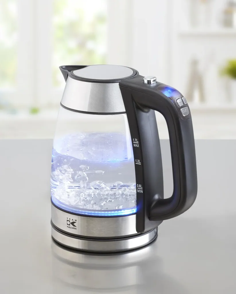 Glas-Wasserkocher mit digitaler Temperatursteuerung, TKG JK 1040