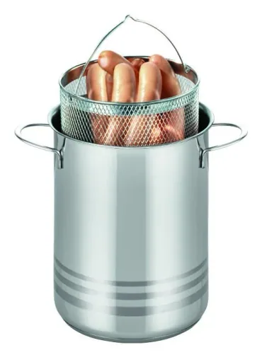 Universaltopf / Spargeltopf Brillant 4 Liter mit herausnehmbarem Dünstkorb, aus Edelstahl