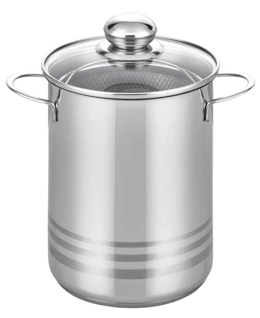 Universaltopf / Spargeltopf Brillant 4 Liter mit herausnehmbarem Dünstkorb, aus Edelstahl