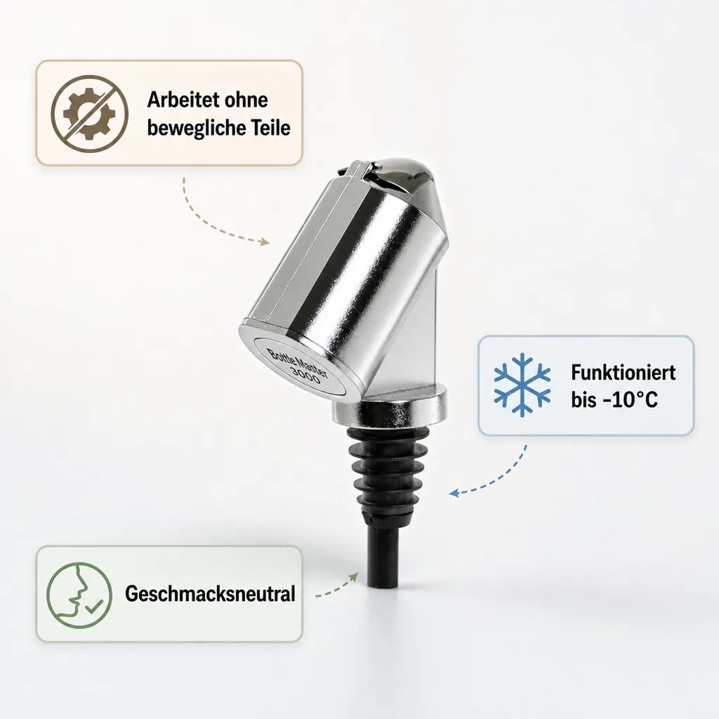 Flaschenportionierer, Ausgießer - Bottle Master 3000, für 0,5 - 1,5 L Flaschen, verchromt, Ausschankmenge: 30 ml