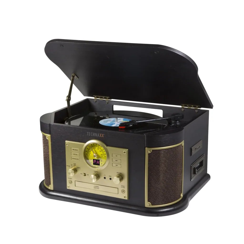 Nostalgie Bluetooth Plattenspieler mit integrierter Digitalisierungsfunktion