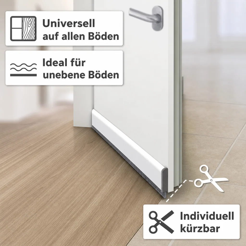 Türdichtung Automatic, 1 m lang, weiß, universell kürzbar