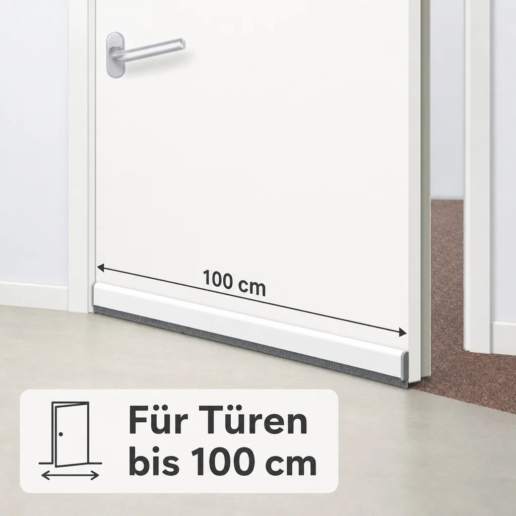 Türdichtung Automatic, 1 m lang, weiß, universell kürzbar