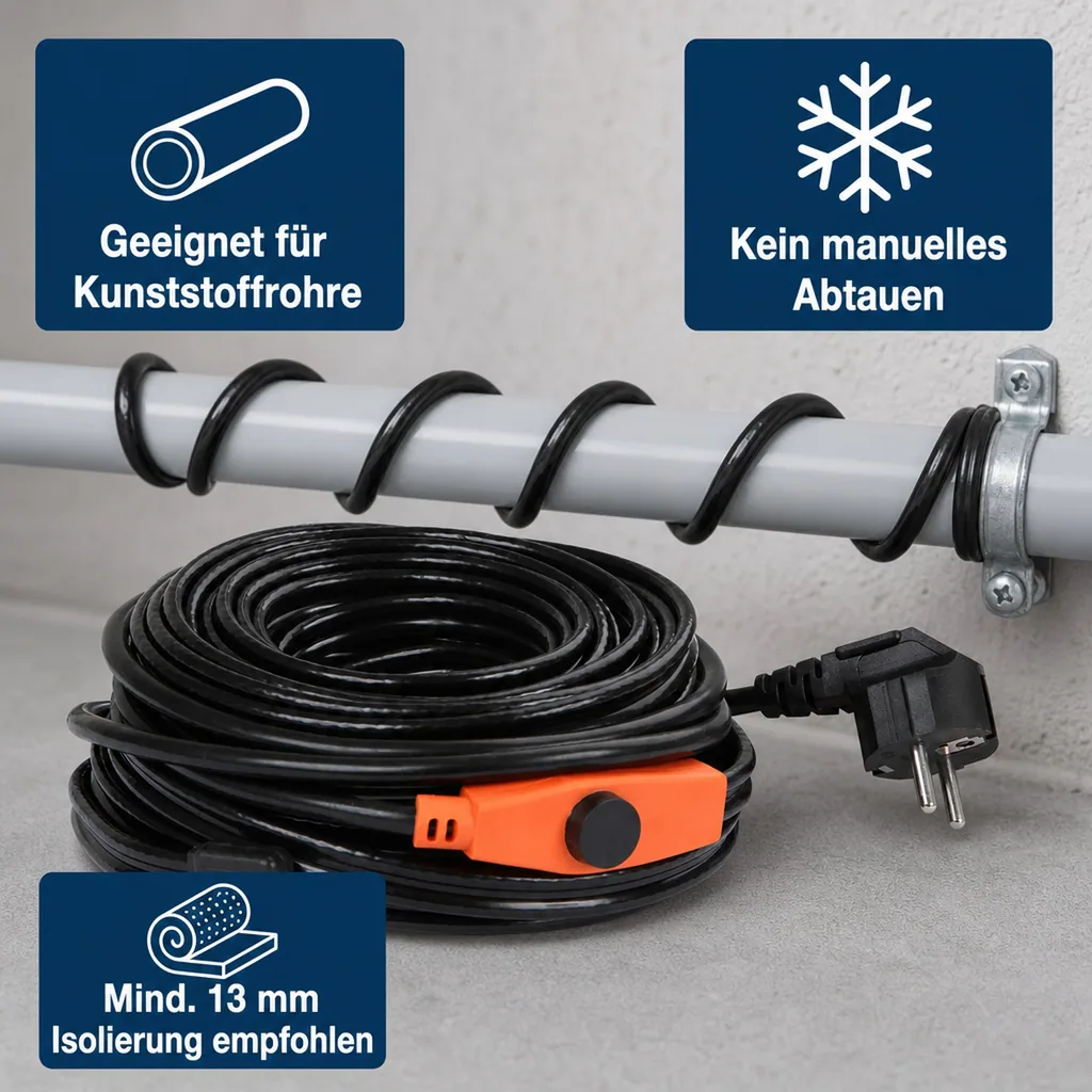 Frostschutz Heizleitung, 24 m, 384 Watt