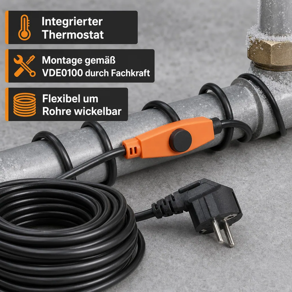 Frostschutz Heizleitung, 24 m, 384 Watt