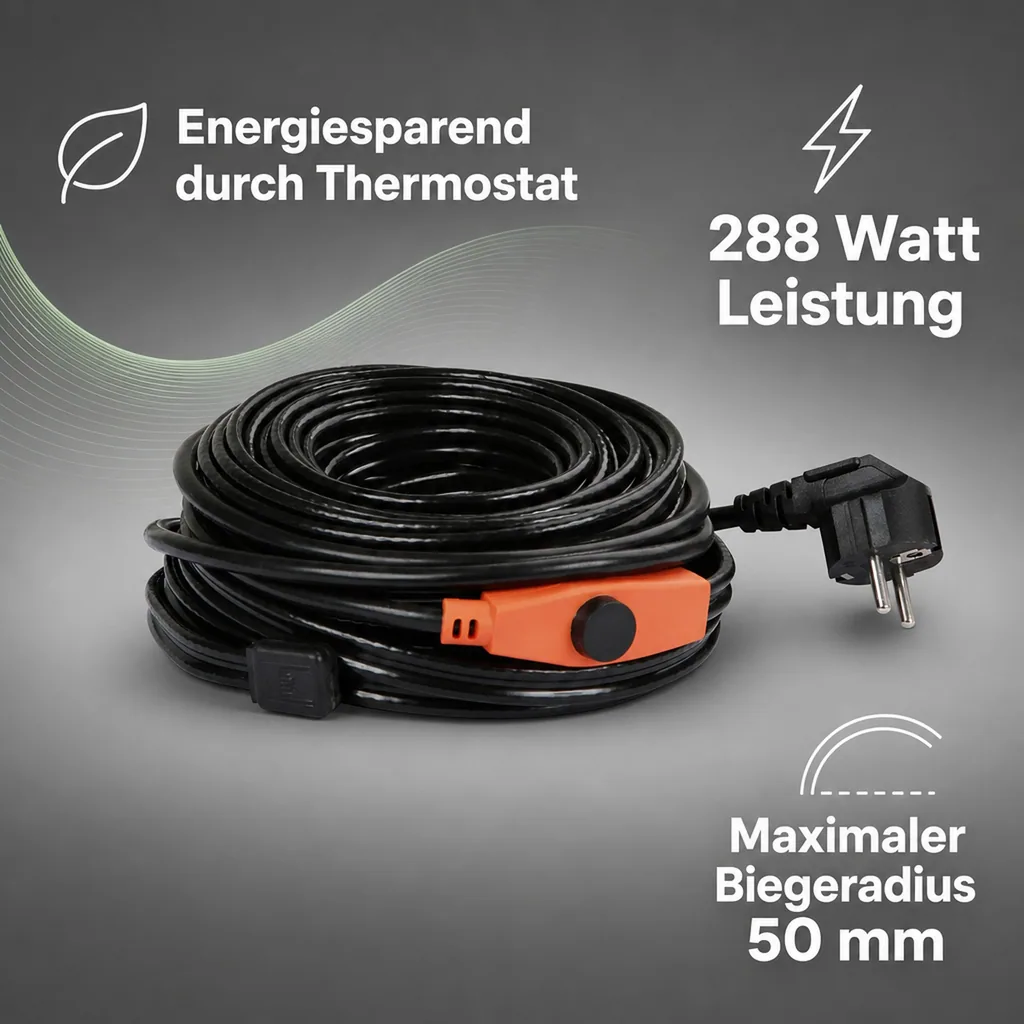 Frostschutz Heizleitung, 18 m, 288 Watt
