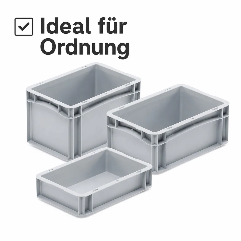 Eurobox 30x20x12 cm grau, 5,1 l