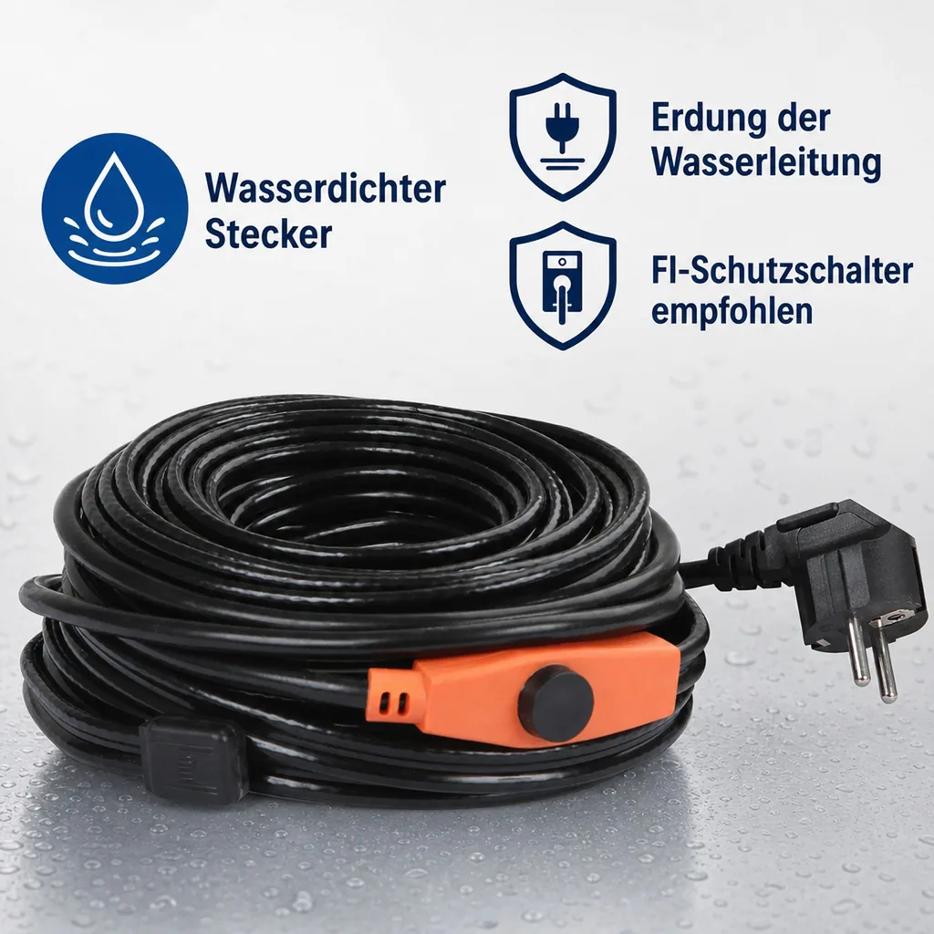 Frostschutz Heizleitung, 14 m, 224 Watt