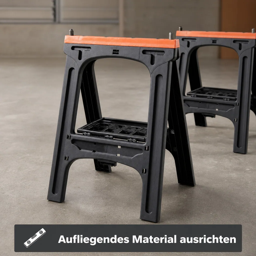 Kunststoff Allzweckbock 2er Set, Tragkraft je Bock 300 kg, grau