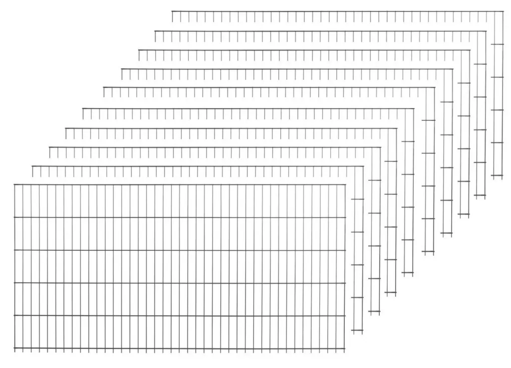 Stabmattenset anthrazit 10 Stück  a 125cm x 200cm