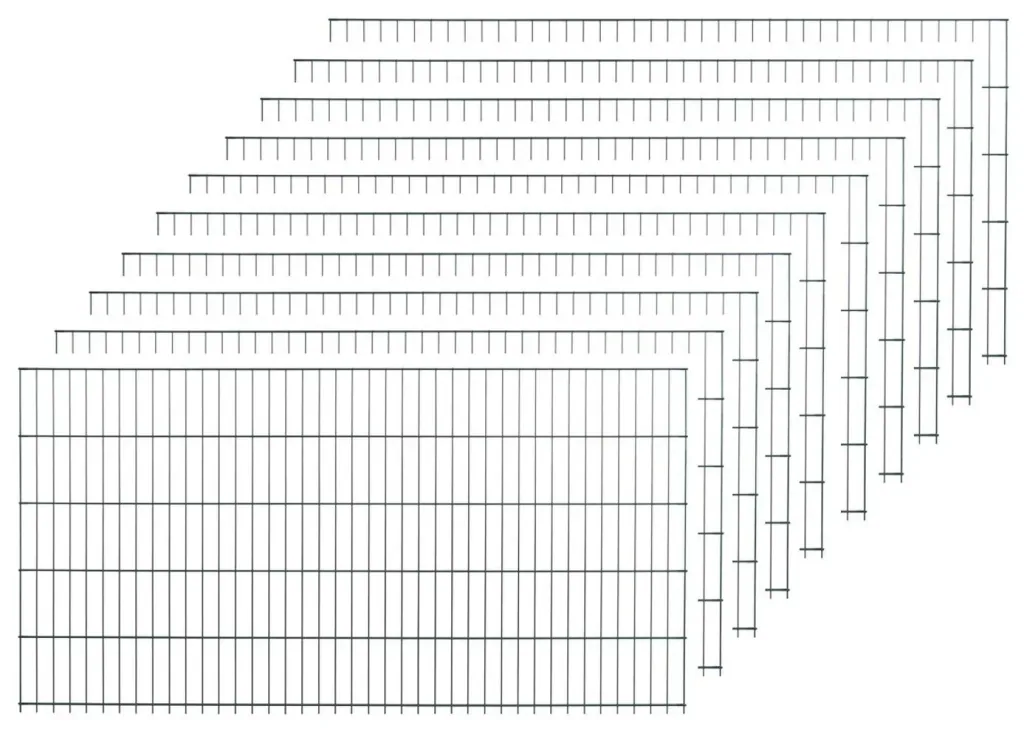 Doppelstabmattenset grün  10 Stück  a 83cm x 200cm
