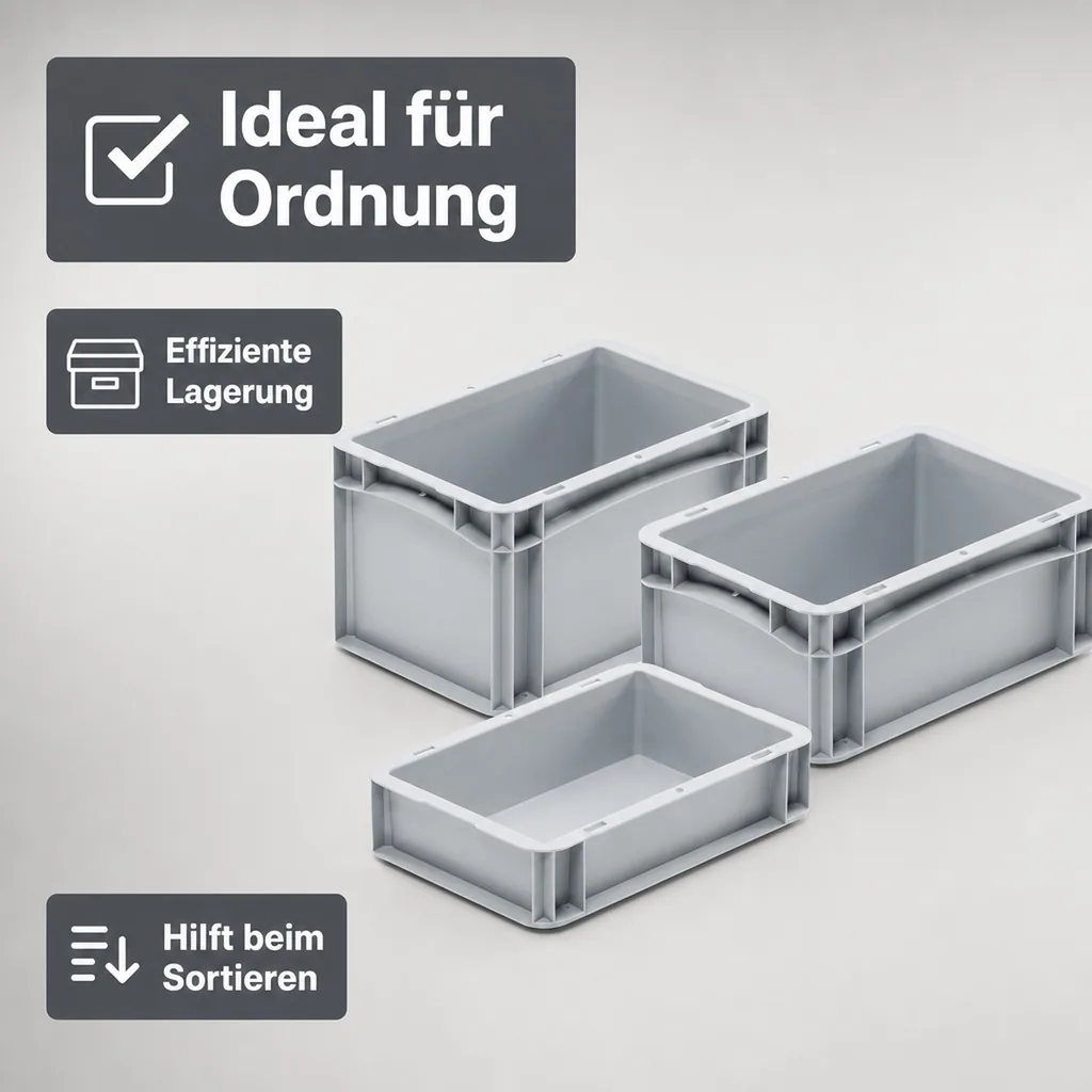 Eurobox 30x20x07 cm grau, 2,9 l