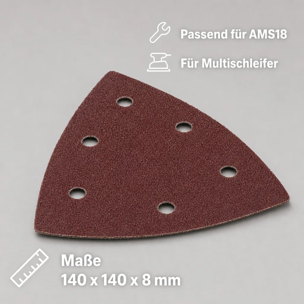 Schleifdreiecke, Korn 60, 140 x 140 x 8 mm, 5 Stück
