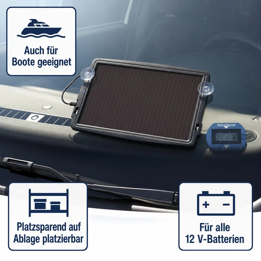 4,5 Watt Mobiles Solarpanel zur Erhaltungsladung