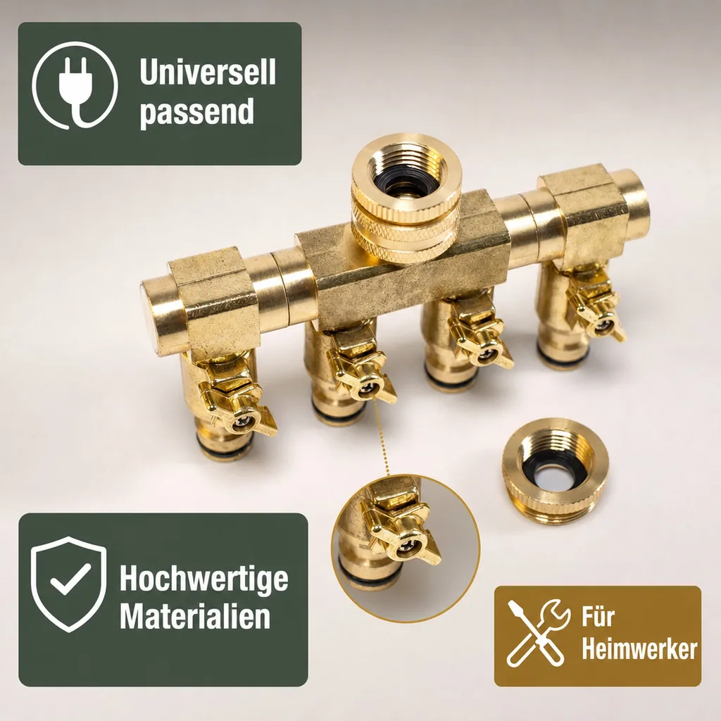 4 Wege Wasserverteiler