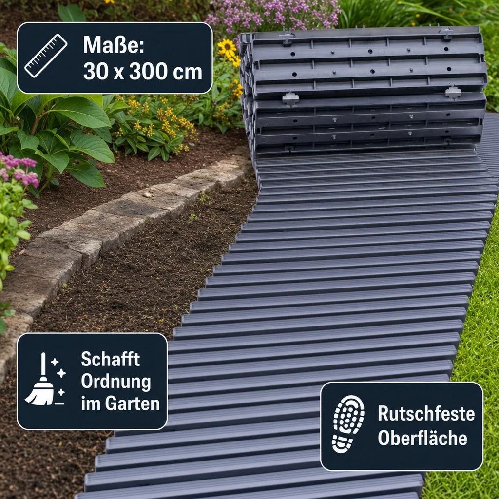 Gartenplatten, Rollweg - 30 x 126 cm
