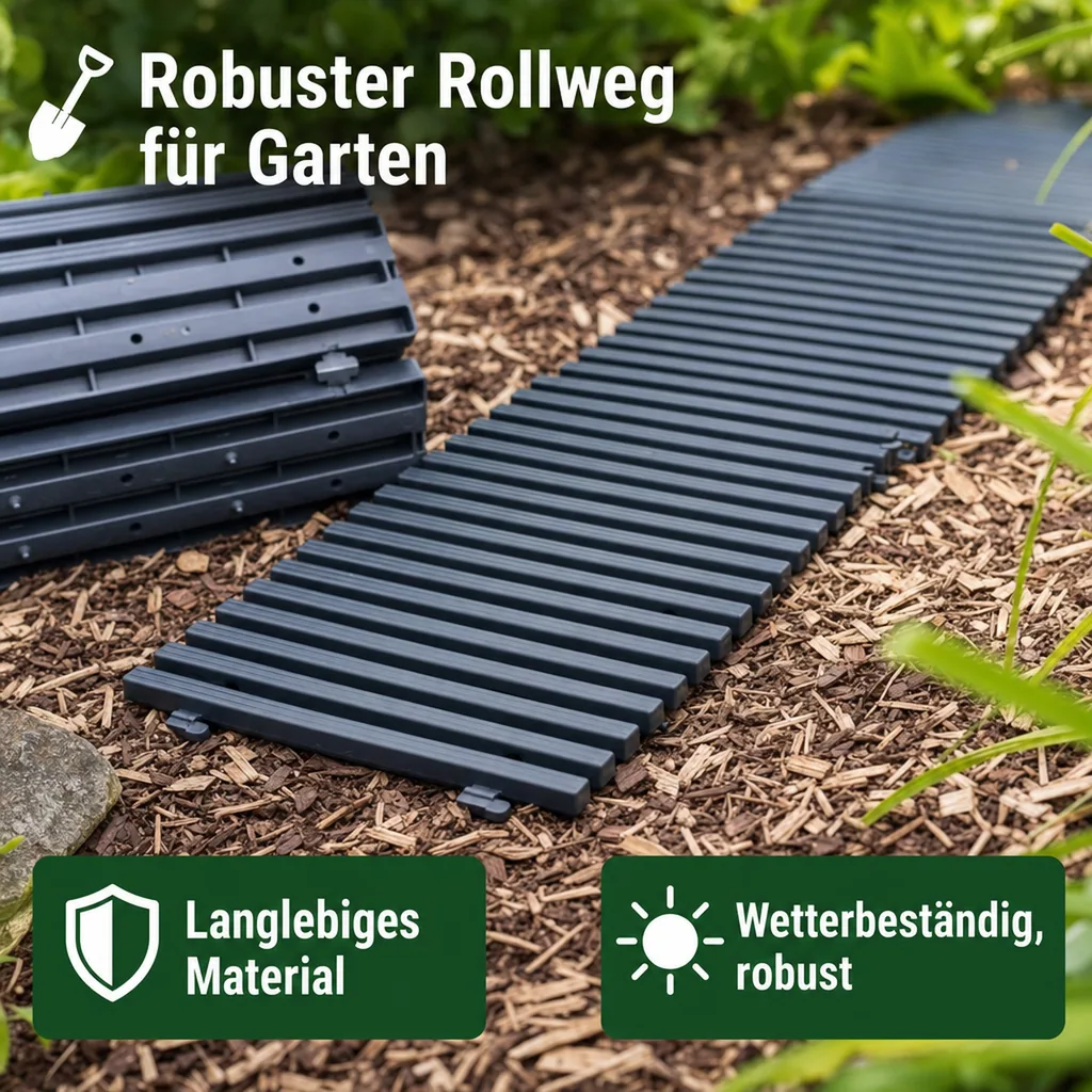 Gartenplatten, Rollweg - 30 x 126 cm