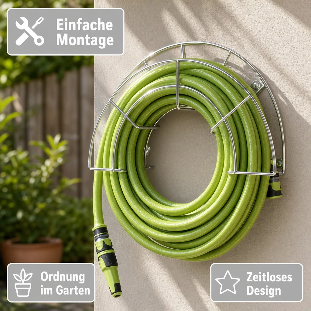 Schlauchhalter, 365 x 125 x 185 mm für 25 m 1/2" Schlauch