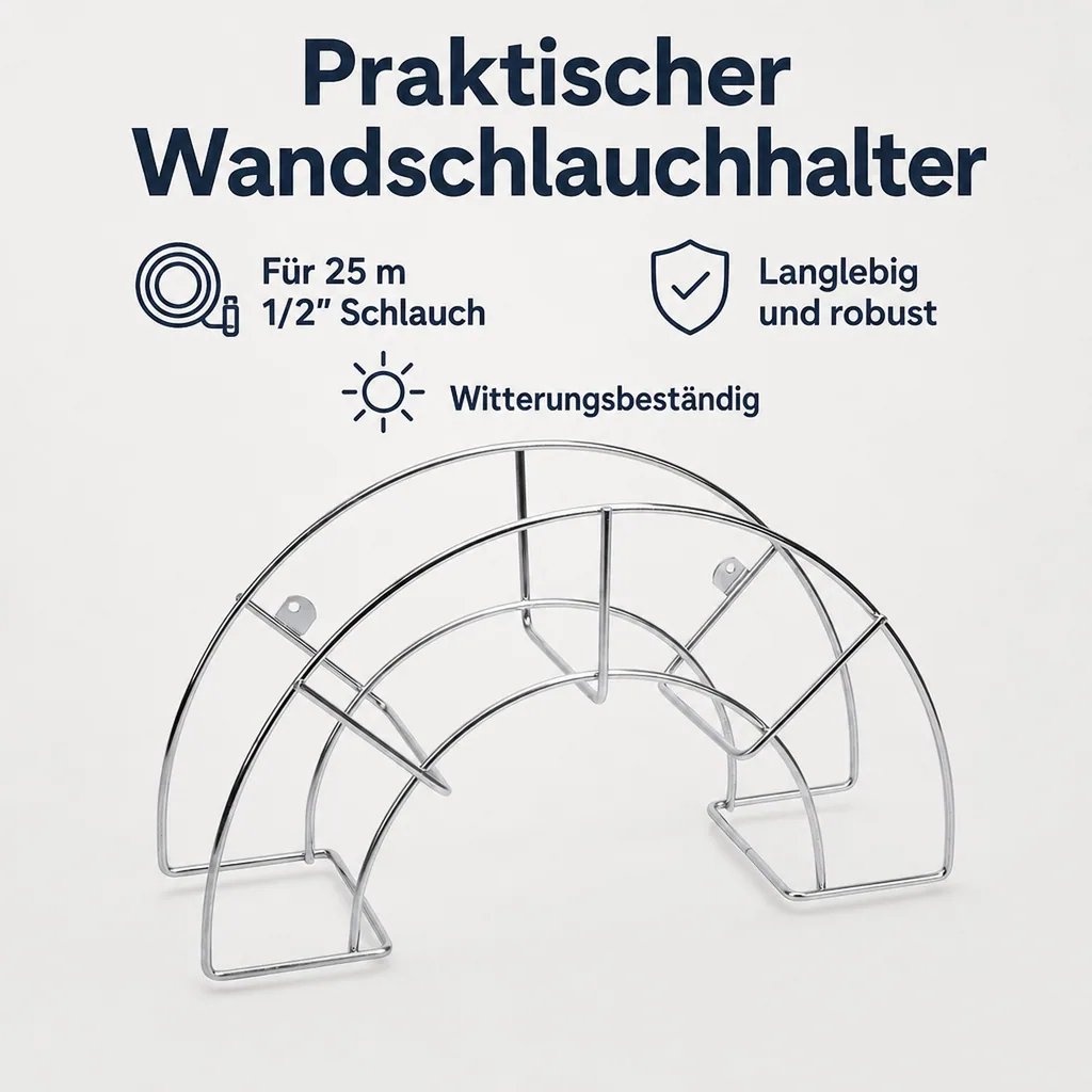 Schlauchhalter, 365 x 125 x 185 mm für 25 m 1/2" Schlauch