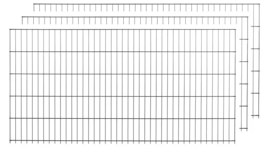 Doppelstabmattenset anthrazit 5 Stück  a 123cm x 200cm