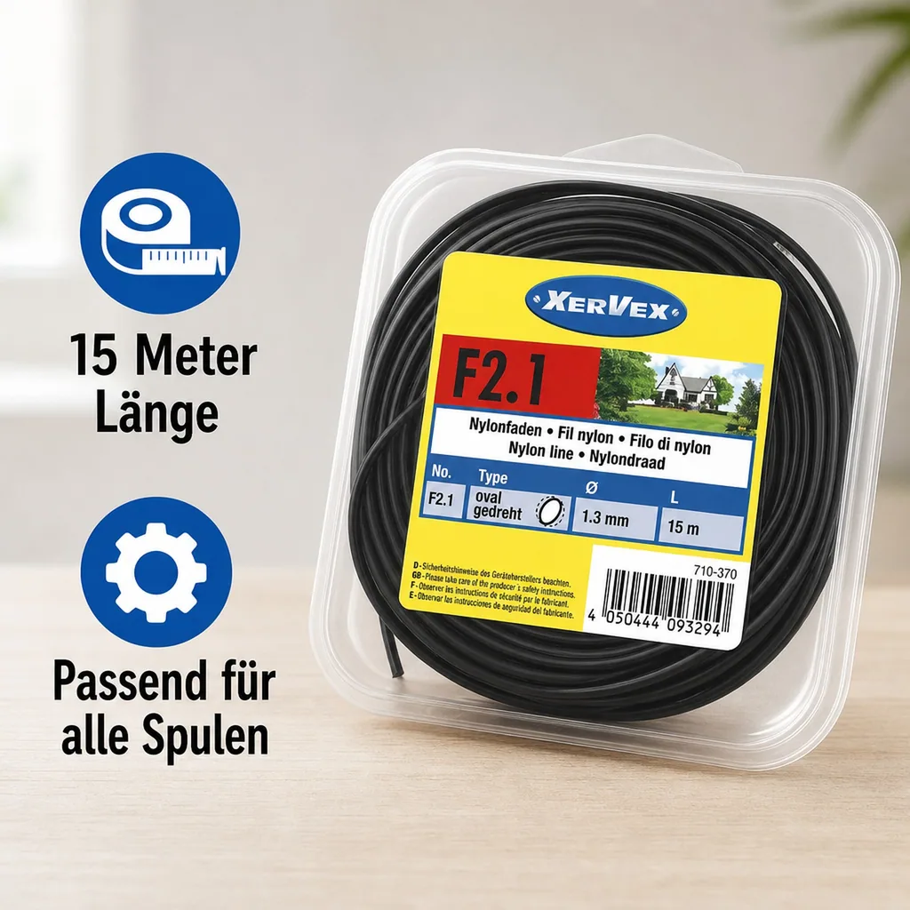 Polyamidfaden (Nylon), rund, 2,0 mm/ 15 m